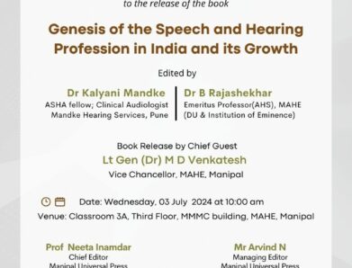 Genesis of the Speech and Hearing Profession in India and its Growth