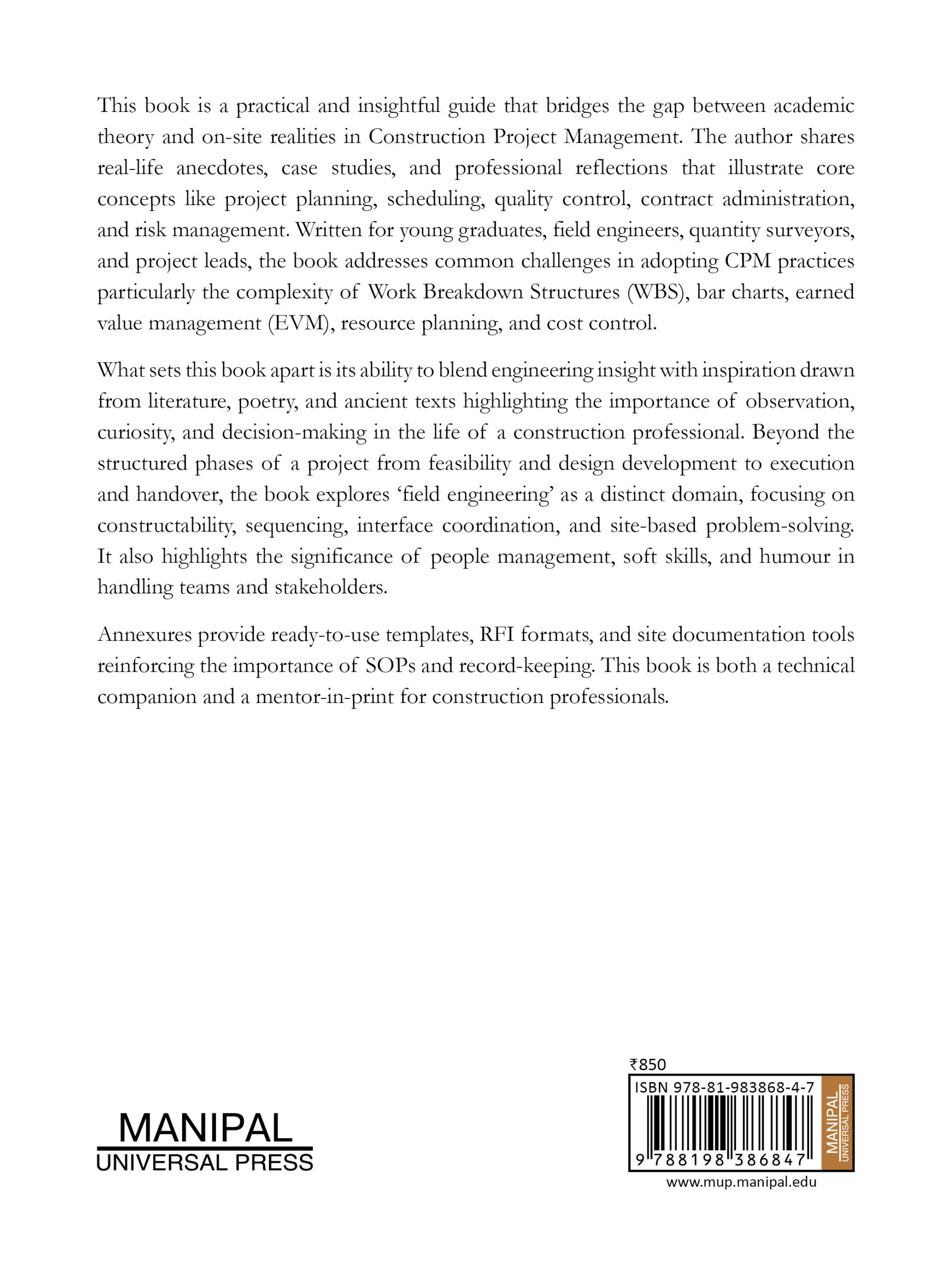 Construction Management for Practising Engineers