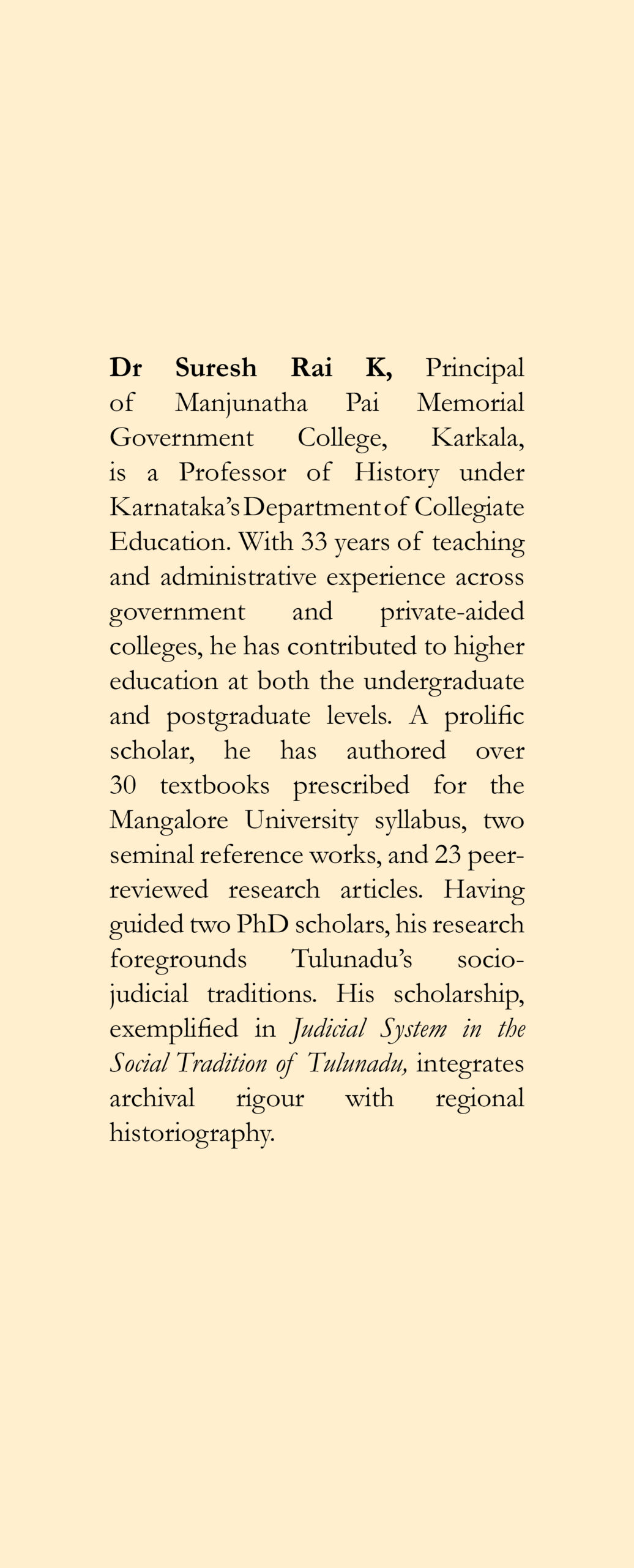 Judicial System in the Social Tradition of Tulunadu