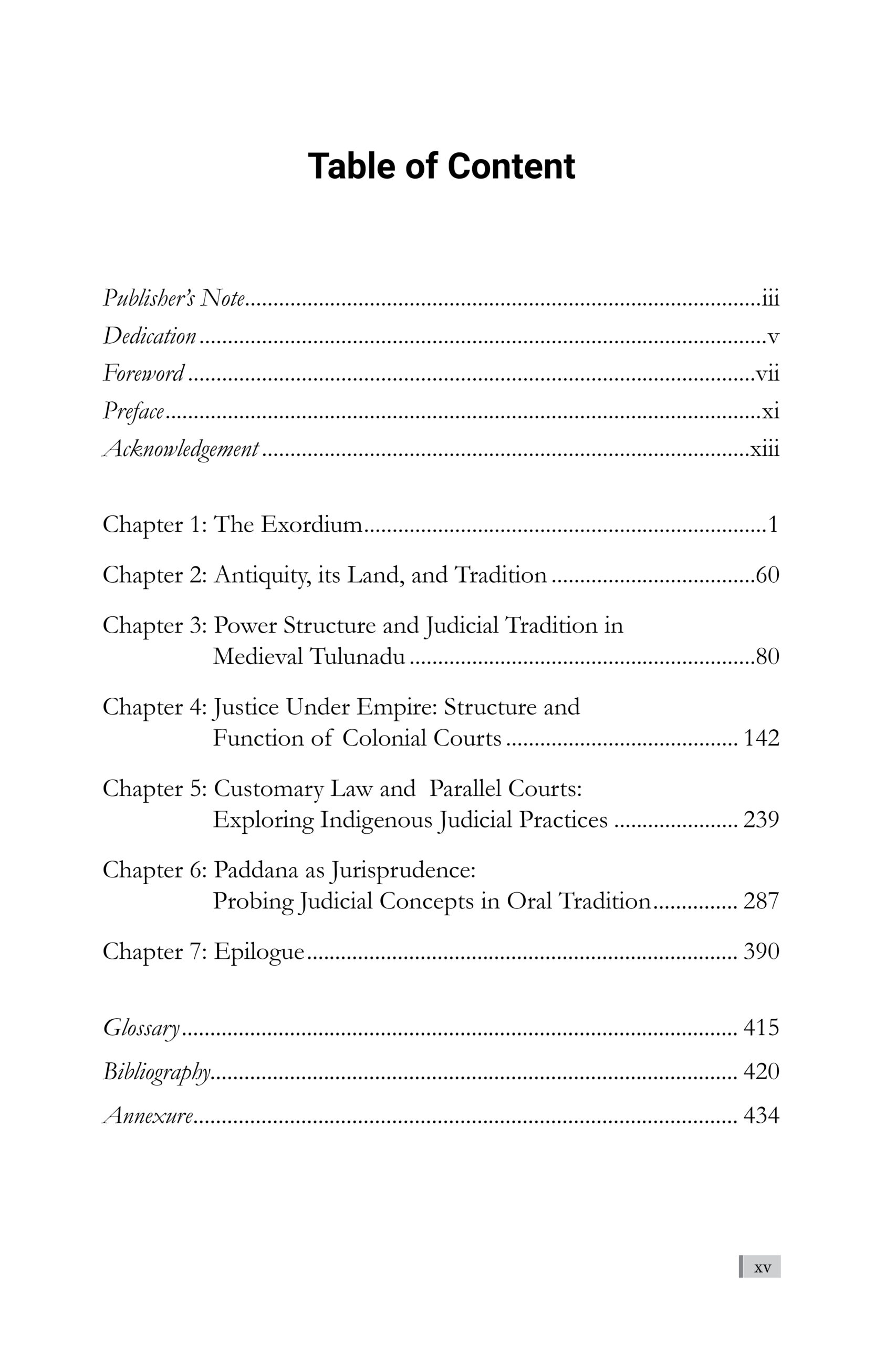 Judicial System in the Social Tradition of Tulunadu